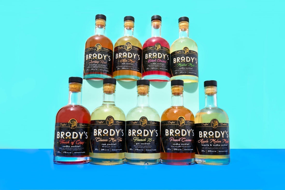 Brody's Crafted Cocktails full 2026 lineup — nine award-winning ready-to-drink craft cocktails