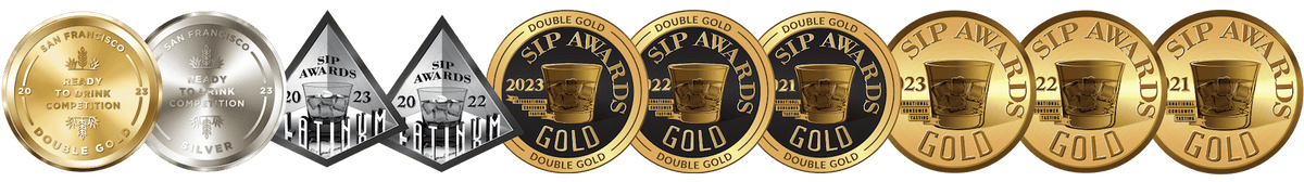 Brody's Crafted Cocktails awards: SIP Awards Platinum, Double Gold, Gold and Consumers' Choice Award winner, San Francisco World Spirits Compeition Double Gold, Gold and Silver Award winner.