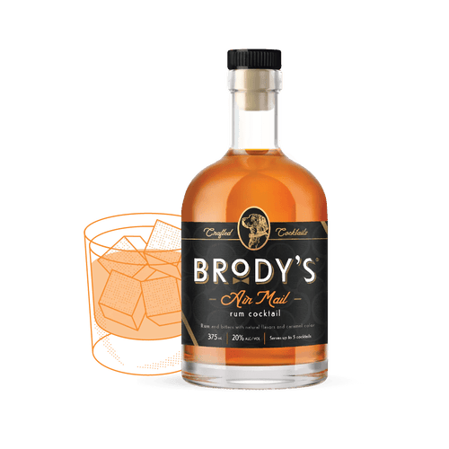 Brody's Air Mail rum cocktail 375ml bottle, front label view — ready-to-serve craft cocktail