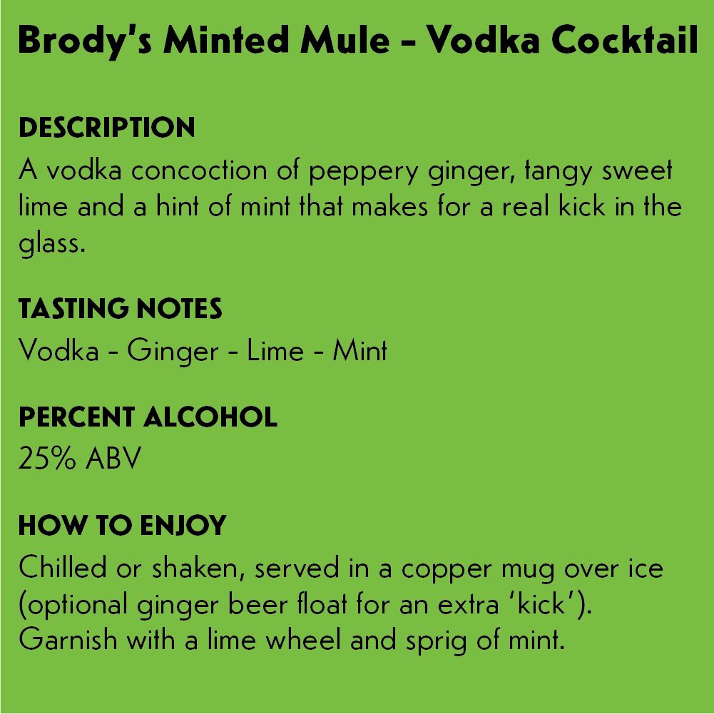 Brody's Minted Mule - Vodka Cocktail