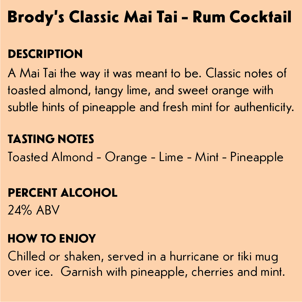 Brody's Classic Mai Tai - Rum Cocktail