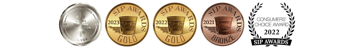Brody's Touch of Grey Earl Grey vodka cocktail awards: SIP Awards Gold, Bronze and Consumers' Choice Award winner; San Francisco World Spirits Competition Silver Award winner