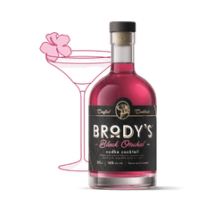 Brody's Black Orchid bottle, front label showing 375 ml and 16% alc/vol