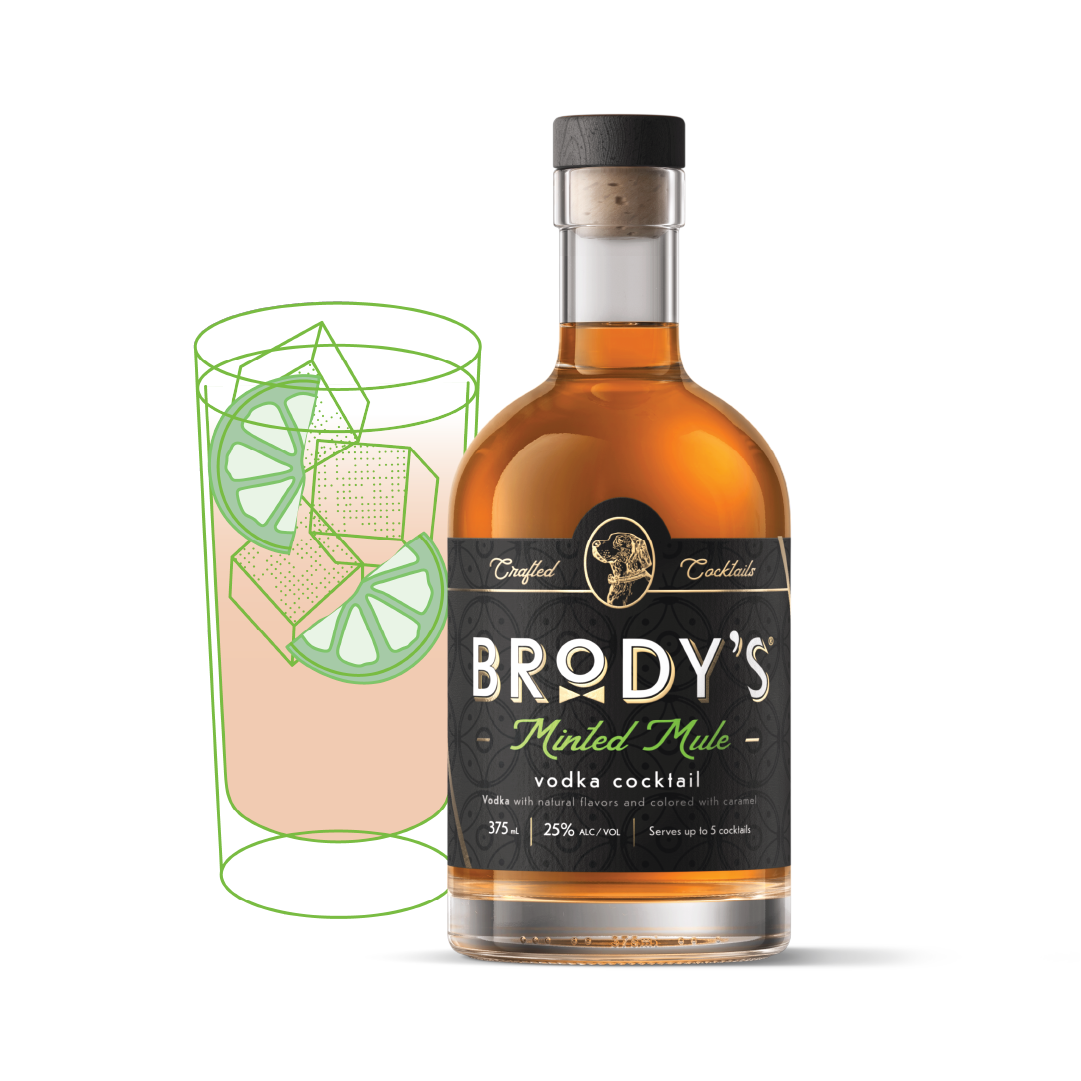 Brody’s Minted Mule premium bottled vodka cocktail 375ml