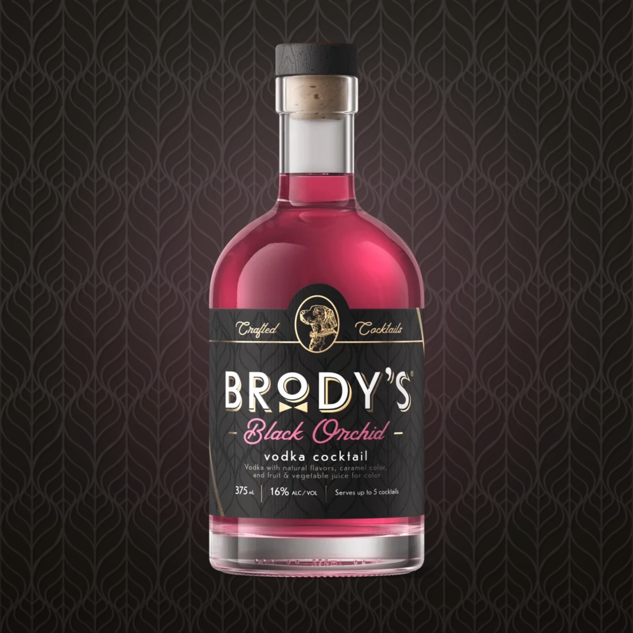 Brody's Black Orchid vodka cocktail in a 375 ml bottle