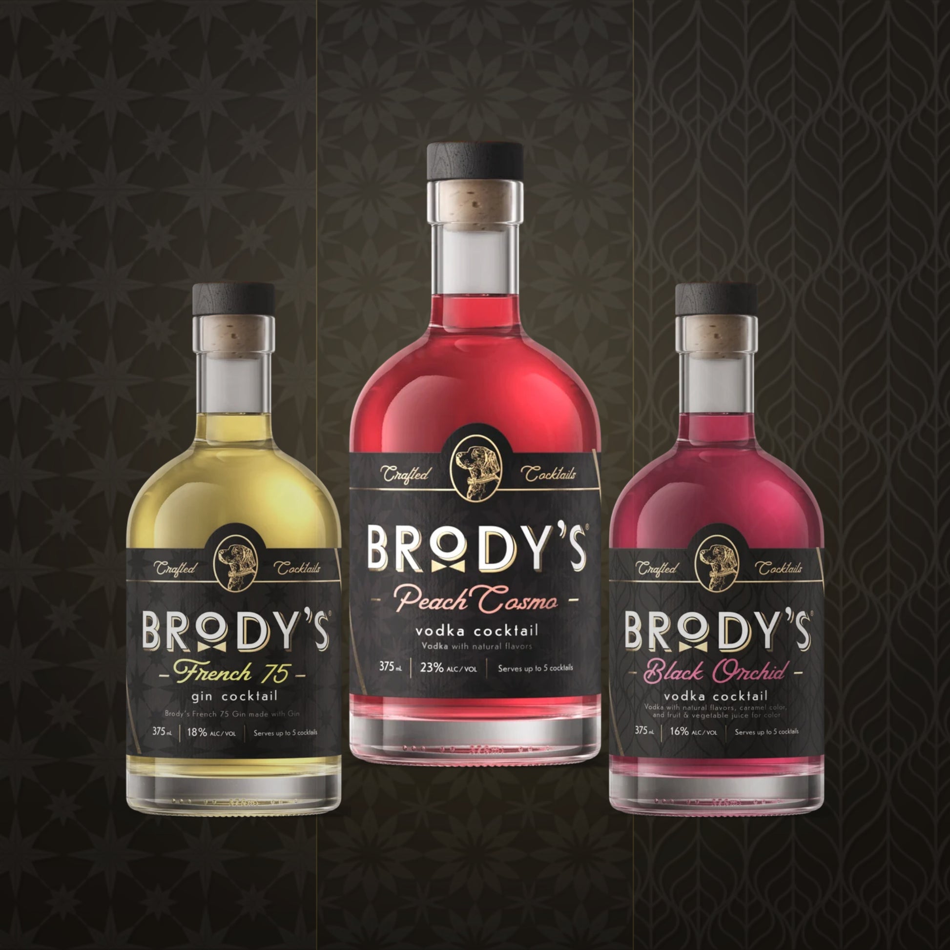 Brody's Boozy Brunch Bundle of three ready-to-serve craft cocktails — premium bottled cocktails