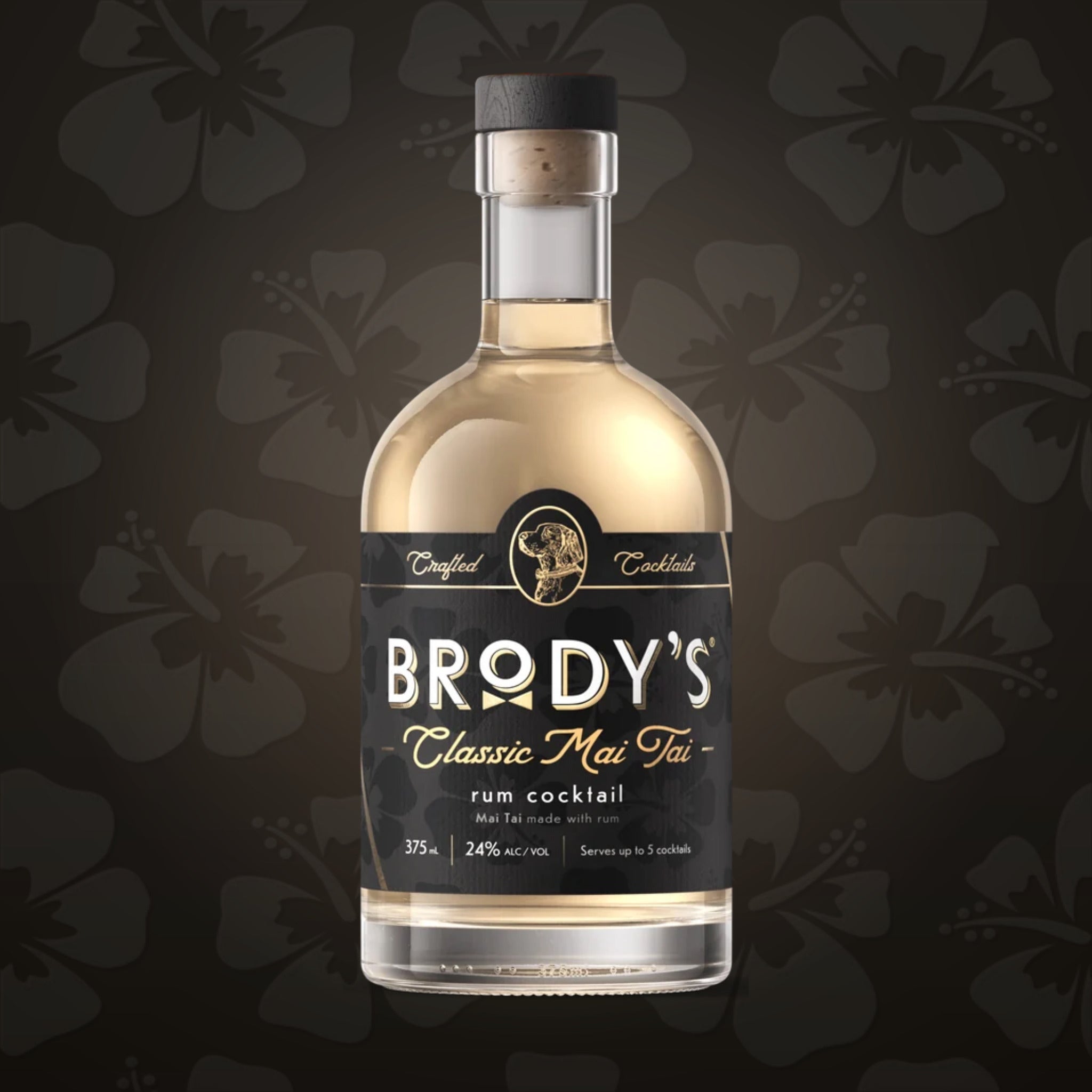 Brody's Classic Mai Tai rum cocktail in a 375 ml bottle