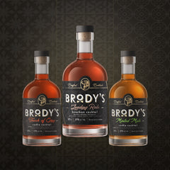 Brody's Fireside Bundle of three ready-to-serve craft cocktails — premium bottled cocktails