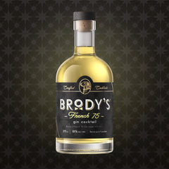 Brody's French 75 gin cocktail in a 375 ml bottle