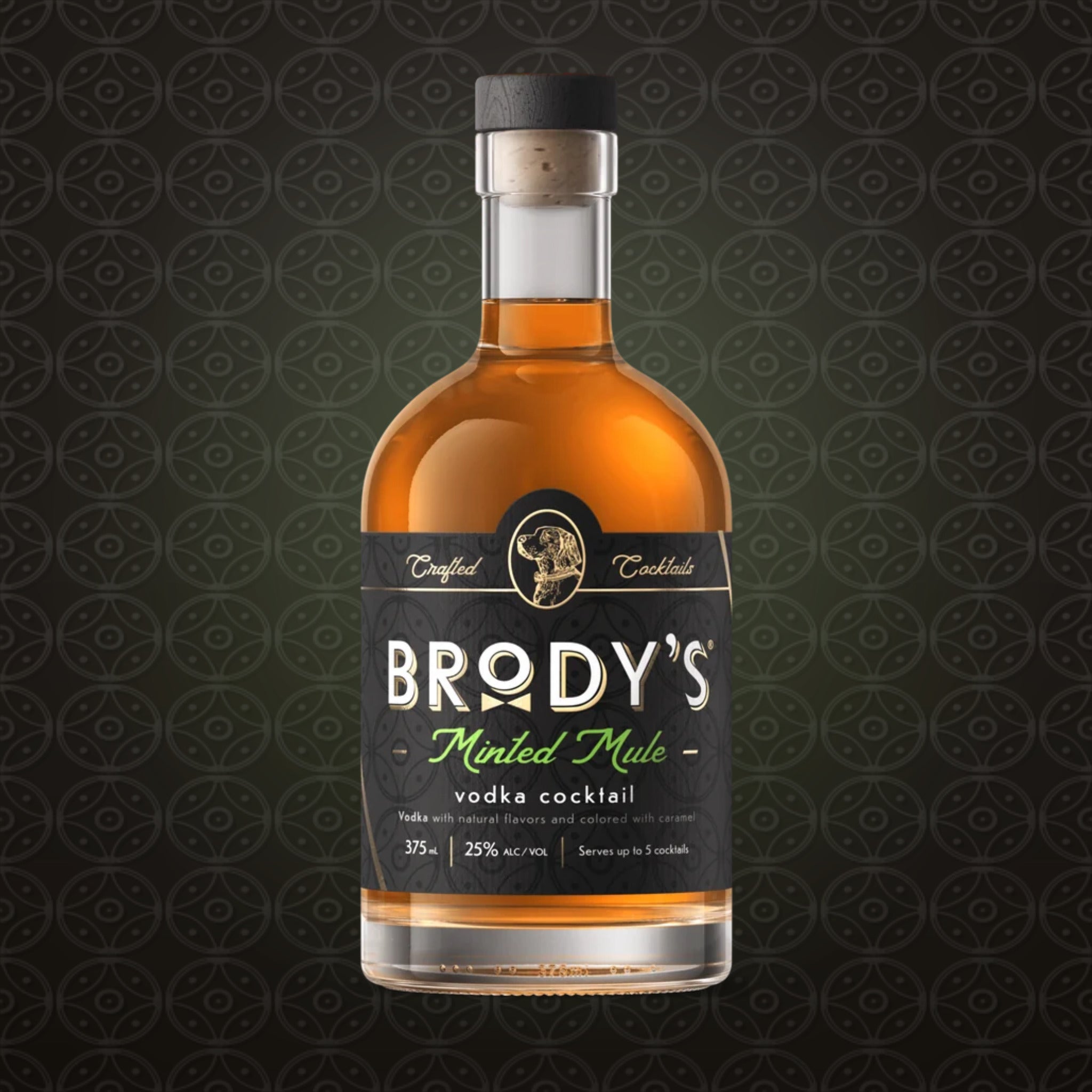 Brody's Minted Mule vodka cocktail in a 375 ml bottle