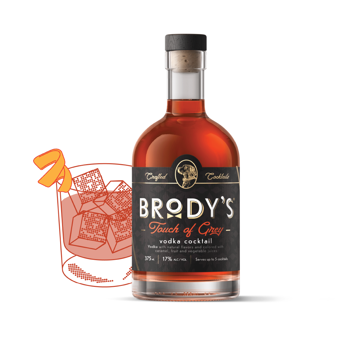 Brody’s Grey premium bottled vodka Earl Grey tea cocktail 375ml
