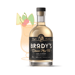 Brody's Classic Mai Tai bottle, front label showing 375 ml and 24% alc/vol