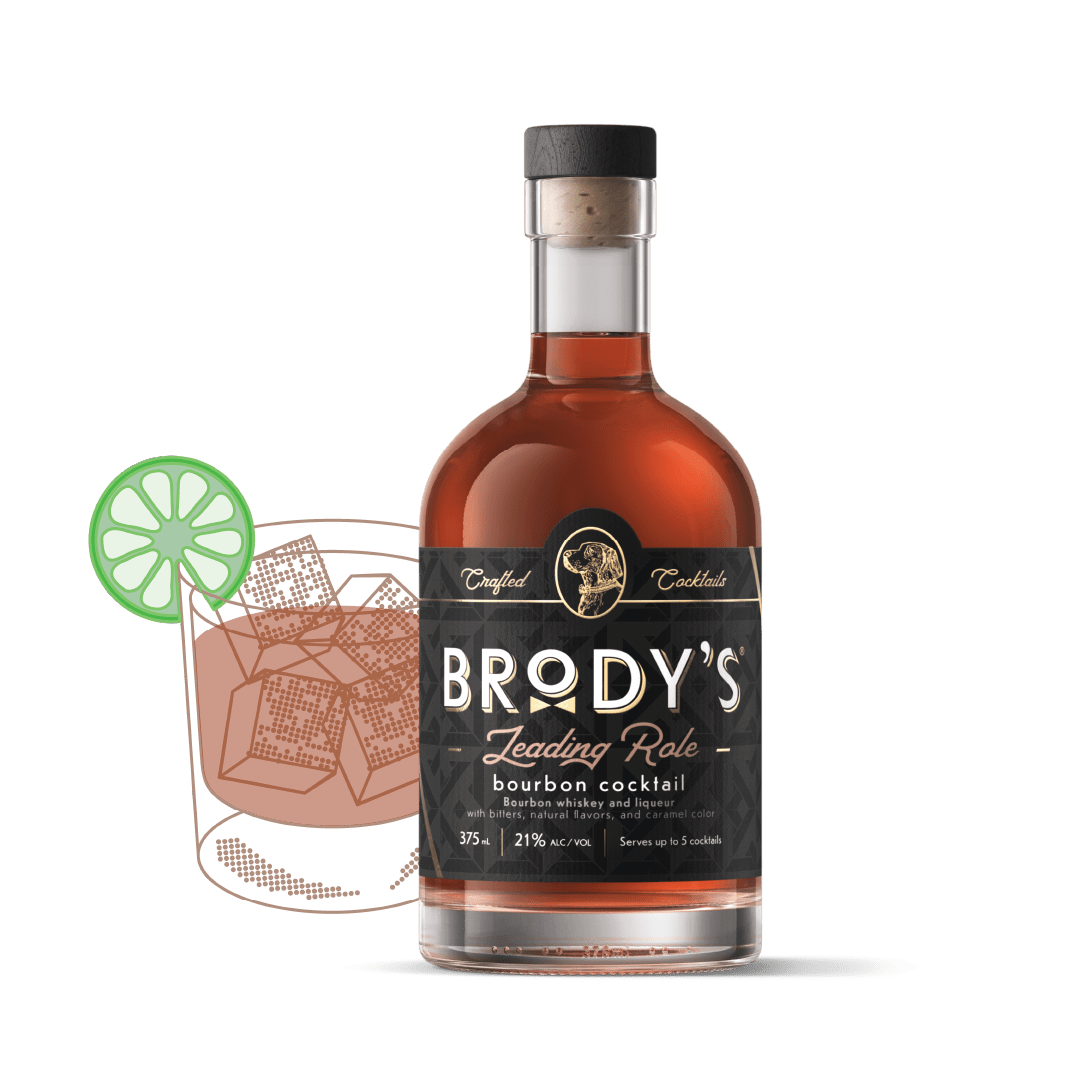 Brody's Leading Role bottle, front label showing 375 ml and 21% alc/vol